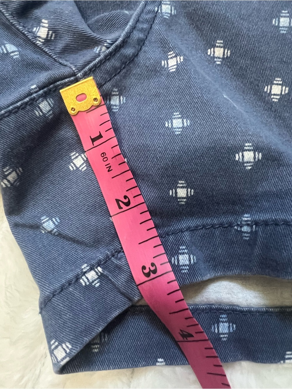 a.n.a  Blue Printed Mid-Rise Women’s Twill  Shorts Sz 4 - Picture 8 of 9